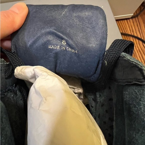 JEFFREY CAMPBELL 'Venice-Hi' Navy Suede
Hidden Wedge Sneaker - Picture 4 of 5